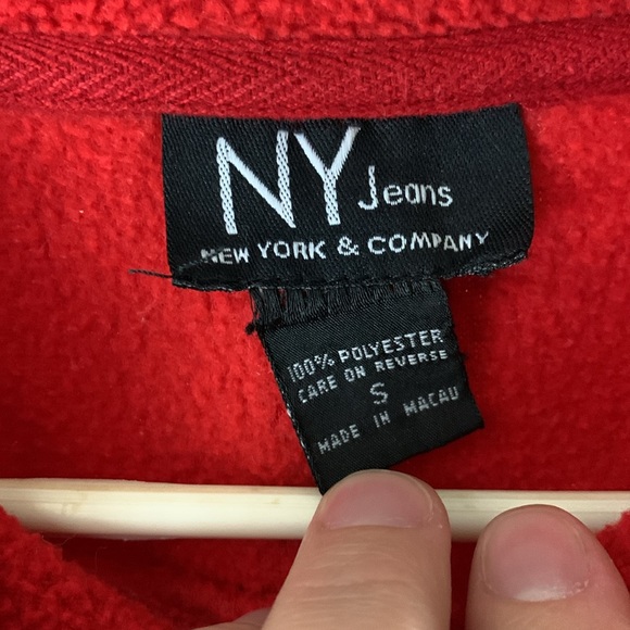 NY Jeans Polyester Fleece Pullover Sweater Size Small - Picture 3 of 6